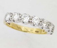 Lot 310 - Seven-stone diamond ring