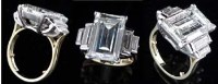 Lot 315 - Magnificent emerald-cut diamond ring