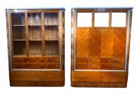 Lot 551 - A pair of continental Biedermeier style side cabinets