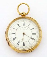 Lot 368 - 18ct gold chronograph by Lichtenstein, Manchester