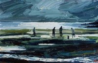 Lot 423 - Alan Knight, Anglesey coastal scene, oil.