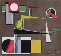 Lot 443 - Edward Rogers, Abstract Design, oil.