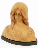 Lot 3 - Alabaster bust of a lady.