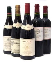 Lot 42 - Six bottles of wine   to include two bottles of Nuit Saint George 2004, two bottles of Baron de Rothschild Bordeaux 2007, one bottle of Pommard 2003