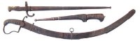 Lot 57 - 1796 type sword,   with leather scabbard