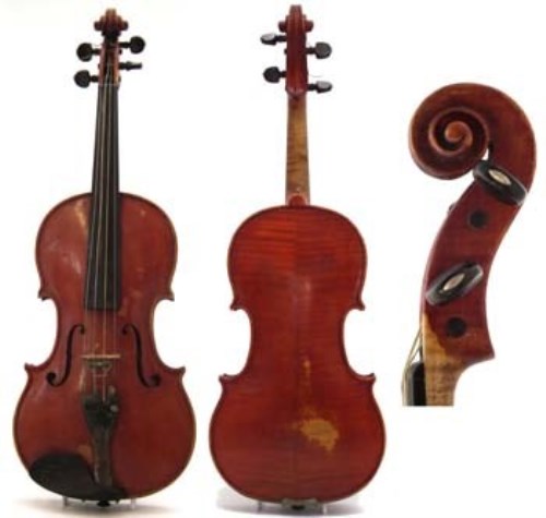 74 - Violin labelled Vittorio Bellarosa Via Michele Cammarano No.10