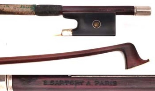 Lot 75 - Violin bow stamped E. Sartory A Paris