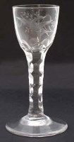 Lot 83 - A glass with engraving.