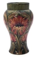 Lot 140 - Moorcroft cornflower pattern vase.