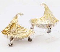 Lot 184 - Pair of Elkington electro-plated shell shaped