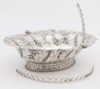 Lot 211 - George III silver bread basket.