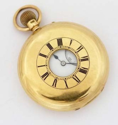 Lot 298 - 18ct gold pocket watch.