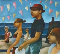 Lot 318 - Ian McWhinnie, Beach at Bretignolles, oil.