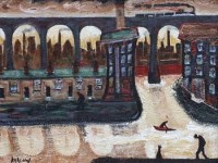 Lot 325 - Albert Barlow, Stockport Viaduct, oil.