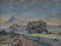 Lot 348 - Harold P. Staub, Sconce Lane, Baildon, oil.
