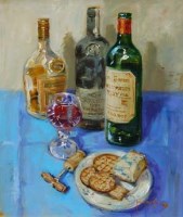 Lot 350 - John Haskins, Still life, oil.