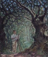 Lot 353 - Muriel Wheeler, Portrait of Charles Wheeler painting, oil.