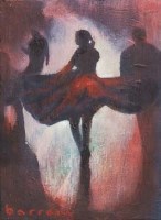 Lot 362 - David Barrow, Girl dancer, oil.