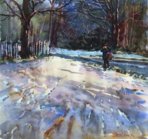 Lot 407 - Michael Crawley, Allestree Woods, Derby, watercolour.