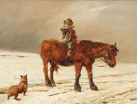 Lot 440 - Alfred Vevier de Poncy, Winter Winds, oil.