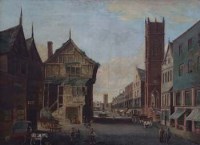 Lot 461 - English School, Bridge Street, Chester, oil.