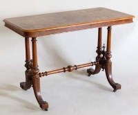 Lot 523 - Victorian figured walnut centre table