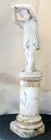 Lot 524 - Marble carved stone figure, late 19th century