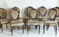 Lot 545 - Set of eight Victorian mahogany balloon back dining chairs