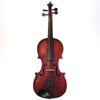 Lot 19 - Unlabelled French violin in rosewood case.