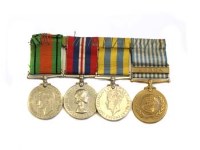 Lot 55 - World War II group of four medals awarded to 14464660 SJT. L. MOON. B.W.