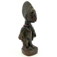 Lot 122 - Egba ibeji female figure, all over indigo