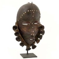 Lot 147 - Dan hollowed wood mask, Ivory Coast, with