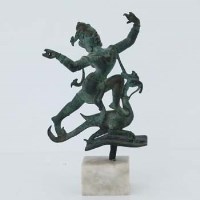 Lot 171 - Khmer type bronze figure of Kartikeya standing on