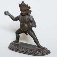 Lot 175 - Tibetan bronze deity.