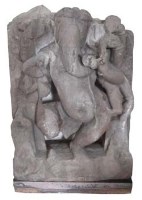 Lot 179 - Indian stone panel of Ganesh.