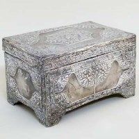 Lot 180 - Middle Eastern silver covered box.