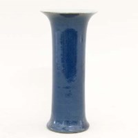 Lot 202 - Chinese powder blue vase.