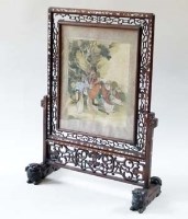 Lot 214 - Chinese inlaid  firescreen.