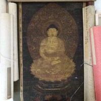 Lot 227 - Chinese painted scroll of Buddha and six others (7)
