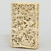 Lot 233 - Chinese carved card case.
