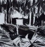 Lot 793 - Colin Taylor, Liverpool Metropolitan Cathedral, charcoal.