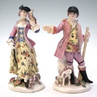 Lot 91 - Pair of Bow figures.