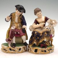 Lot 102 - Pair of Derby figures.