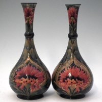 Lot 156 - Pair of Moorcroft vases.