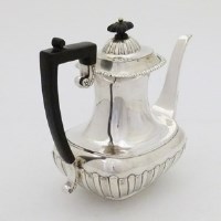 Lot 196 - Silver coffee pot.