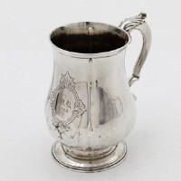 Lot 216 - Victorian silver baluster mug, 7oz, 9dwt.