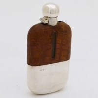 Lot 235 - Silver mounted flask.
