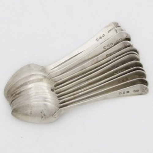 Lot 262 - Twelve W. Batman silver spoons.