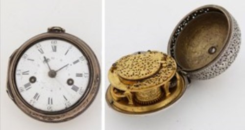 Lot 274 - Silver pocket watch.