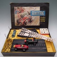Lot 134 - Scalextric model 01 racing car set with 1962 related letter from Minimodels, Hampshire.